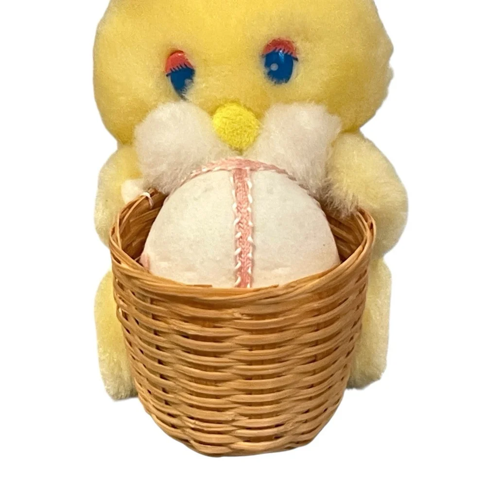 Vtg Liberty Bell Easter Bunny Rabbit with Basket and Egg Plush Stuffed Animal 7